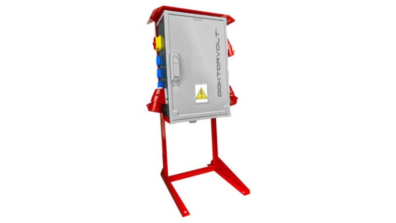 Rozdzielnica na stojaku OS-S/FI SET 2x32A 1x16A 8x230V schuko Doktorvolt 8379