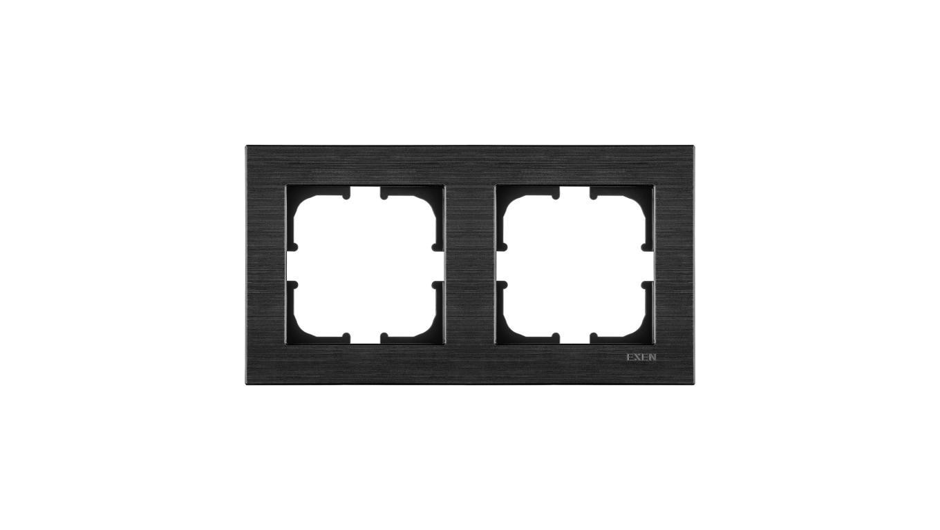 Ramka podwójna Exen seria Comfort kosmiczny czarny C102/09E