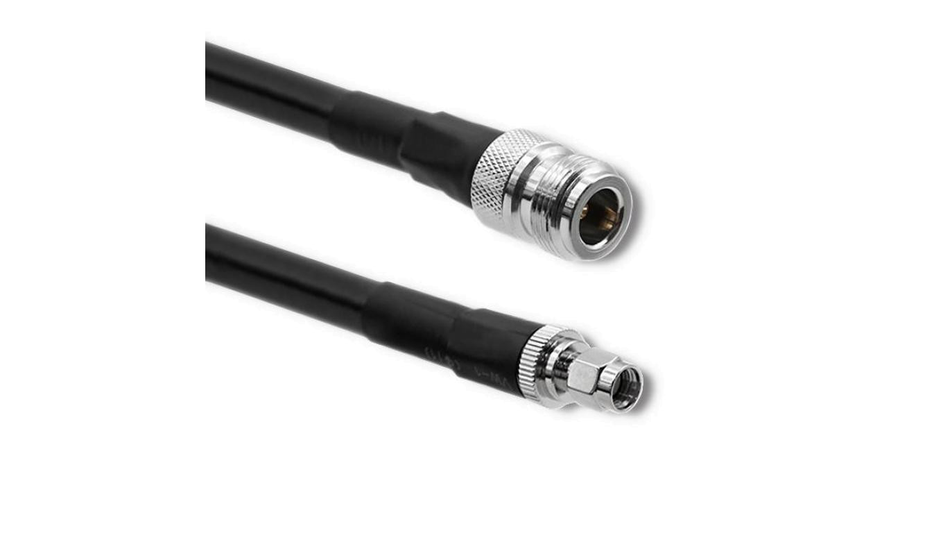 Qoltec Kabel koncentryczny LMR400 N Żeński RP-SMA Męski 5m