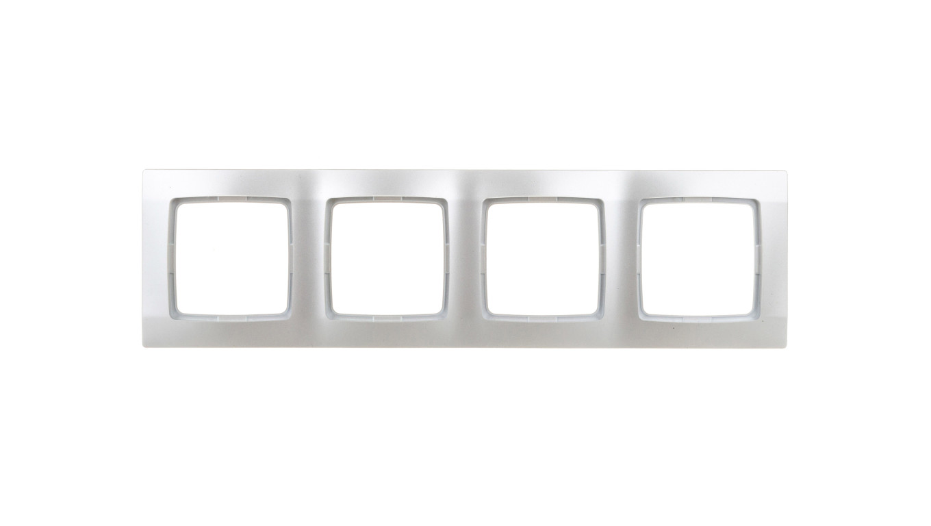 KARO Ramka poczwórna srebrny perłowy R-4S/43