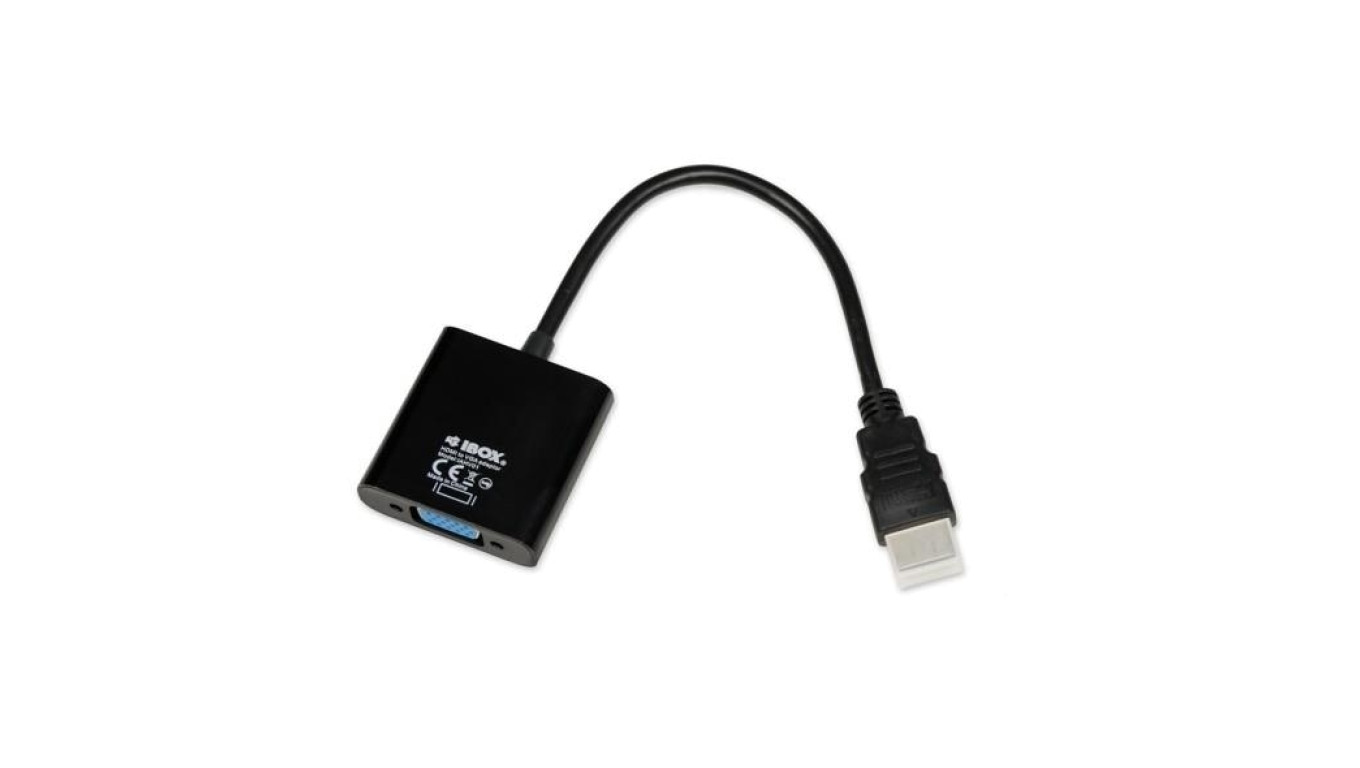 Adapter IBOX IAHV01 (HDMI M - D-Sub (VGA) F 1m kolor czarny)