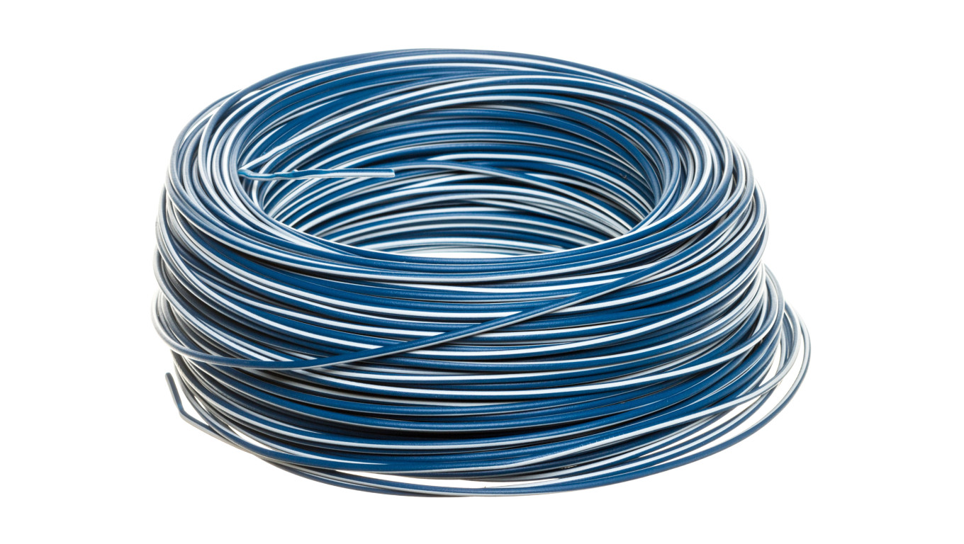 Przewód instalacyjny H05V-K 1 ciemnoniebieski z białym paskiem 4510923 /100m/