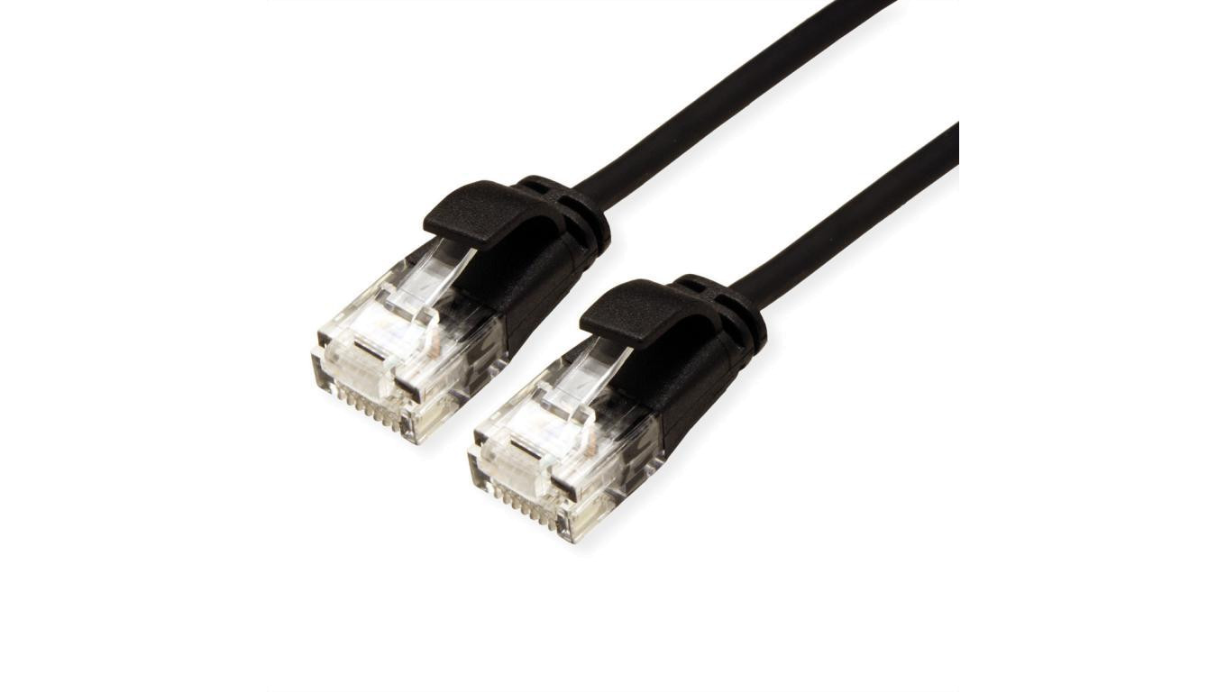 ROLINE UTP Data Center Patch Cord Cat.6A (Class EA), LSOH, bardzo cienki, czarny, 1,5 m