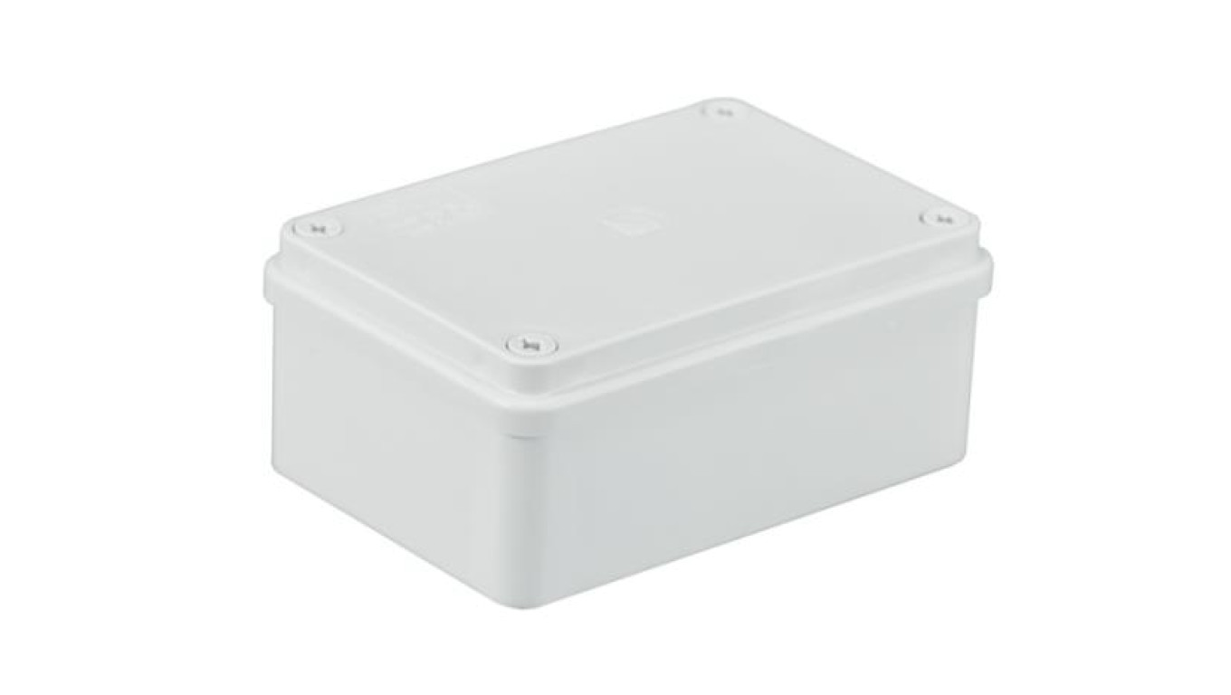 Puszka n/t hermetyczna 120x80x50 bez dławików IP56 biała S-BOX 216B