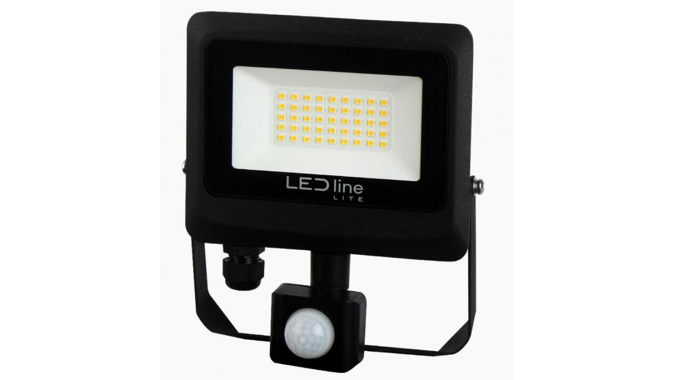 Projektor Naświetlacz Halogen LED line PHOTON 30W 4000K 3000lm z czujnikiem IP65 3 lata gwar.