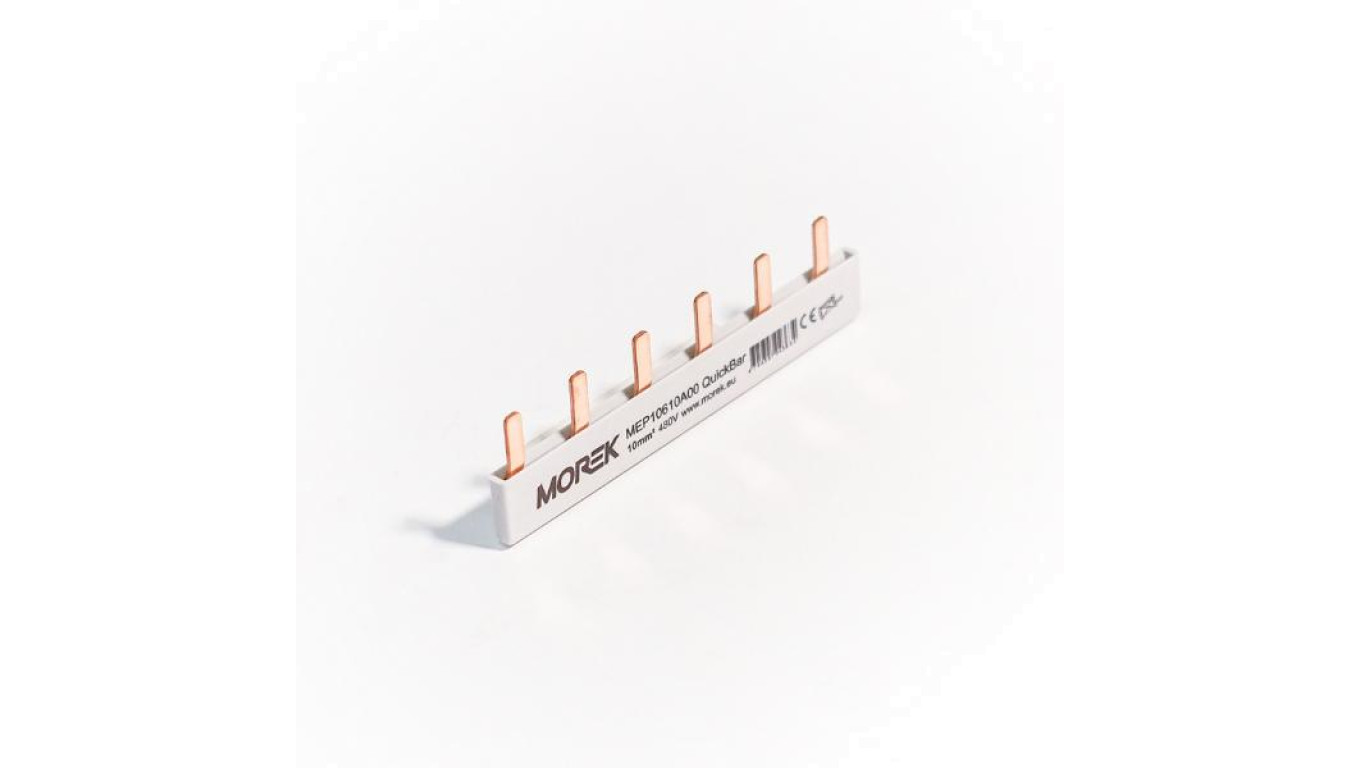 Szyna łączeniowa sztyftowa QuickBar, 1-polowa, przekrój 10mm², typ E, długość 6 modułów MEP10610A00