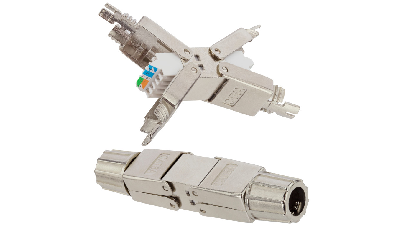 Łącznik beznarzędziowy kabla LAN kat.6A ekranowany STP PoE+ WireArte