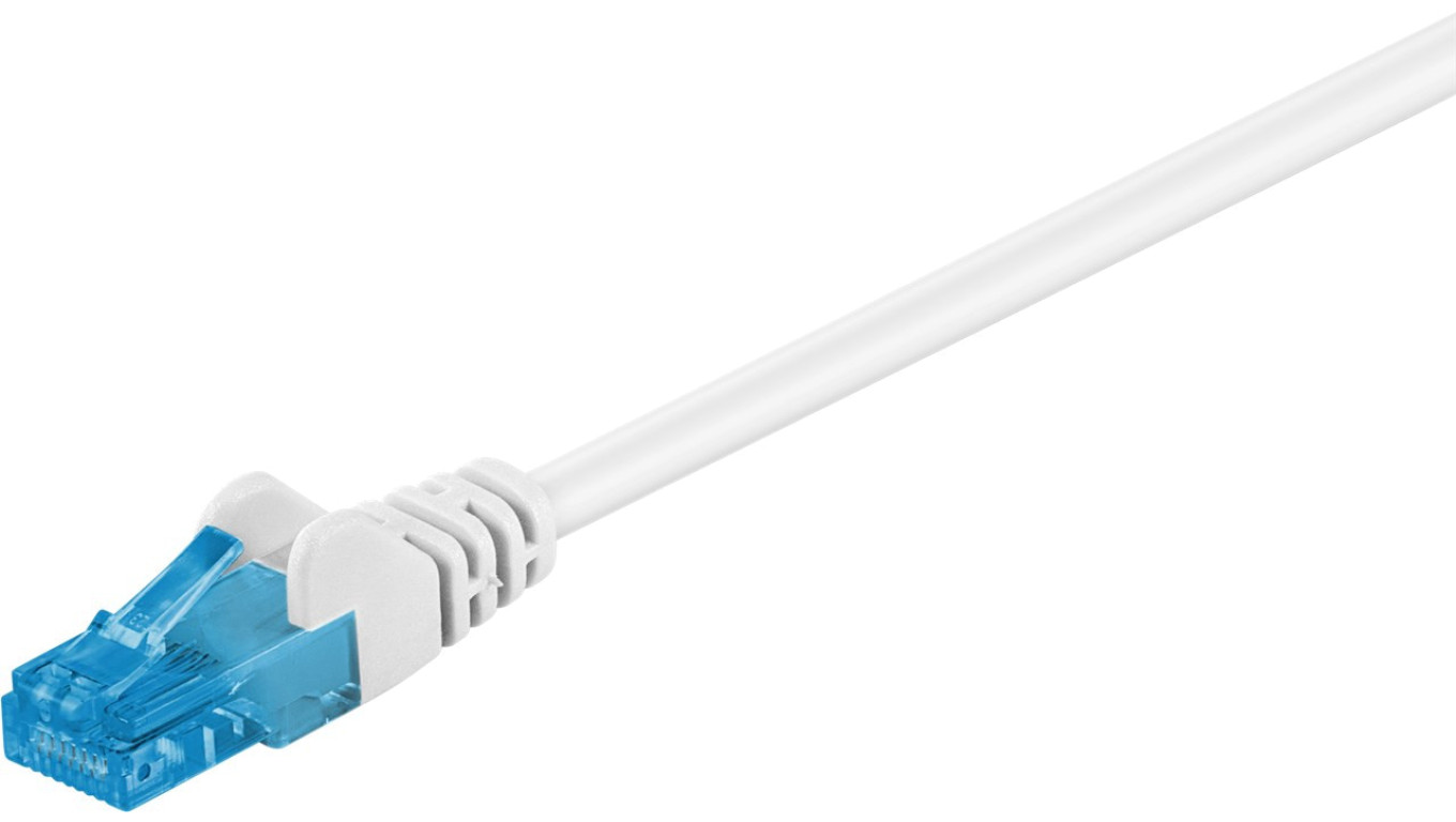 CAT 6AKabel łączący, U/UTP, biały - Długość kabla 0.5 m