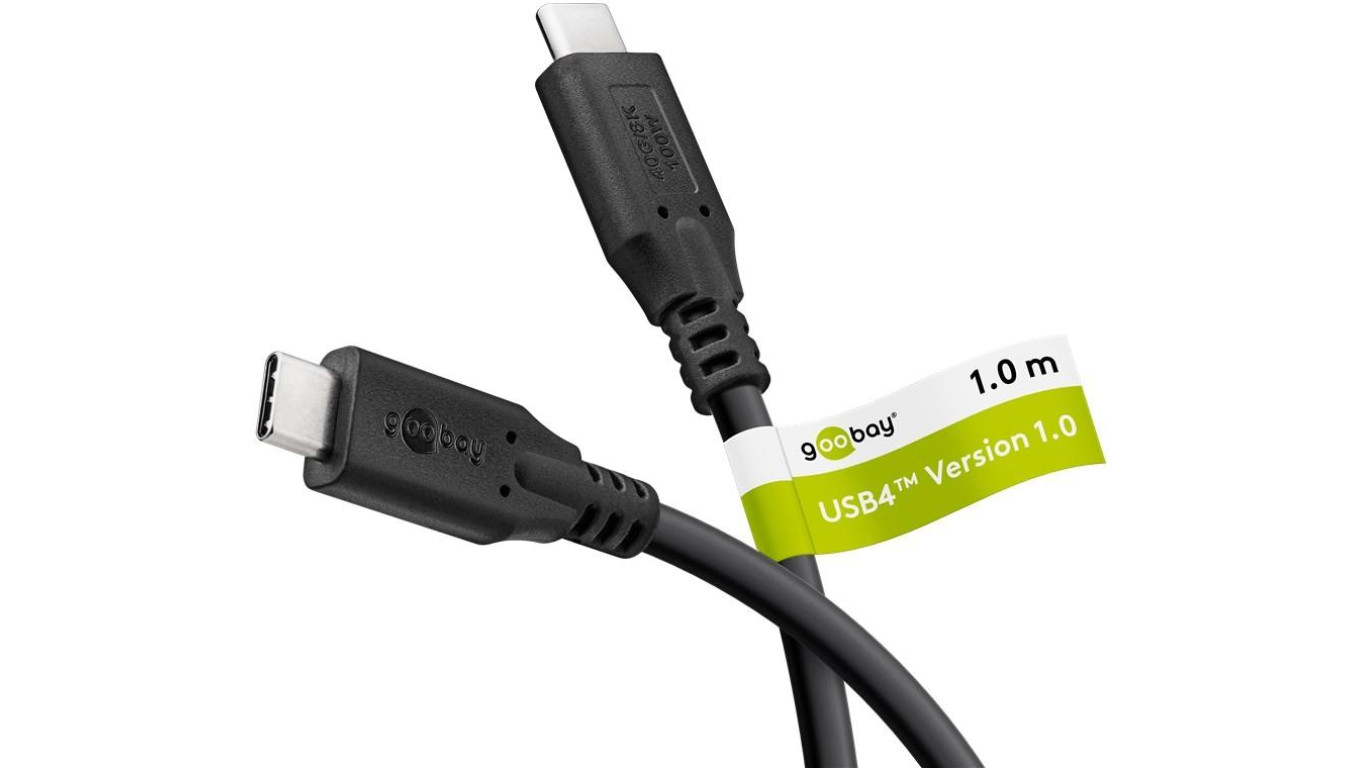 Kabel USB-C™, USB4™, 100 W, 40 Gbit/s, Power Delivery, m