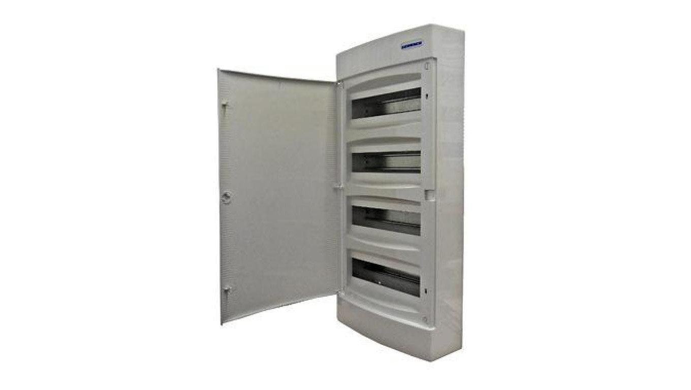 Obudowa natynkowa z tworzywa 4x12 IP40 drzwi białe N+PE