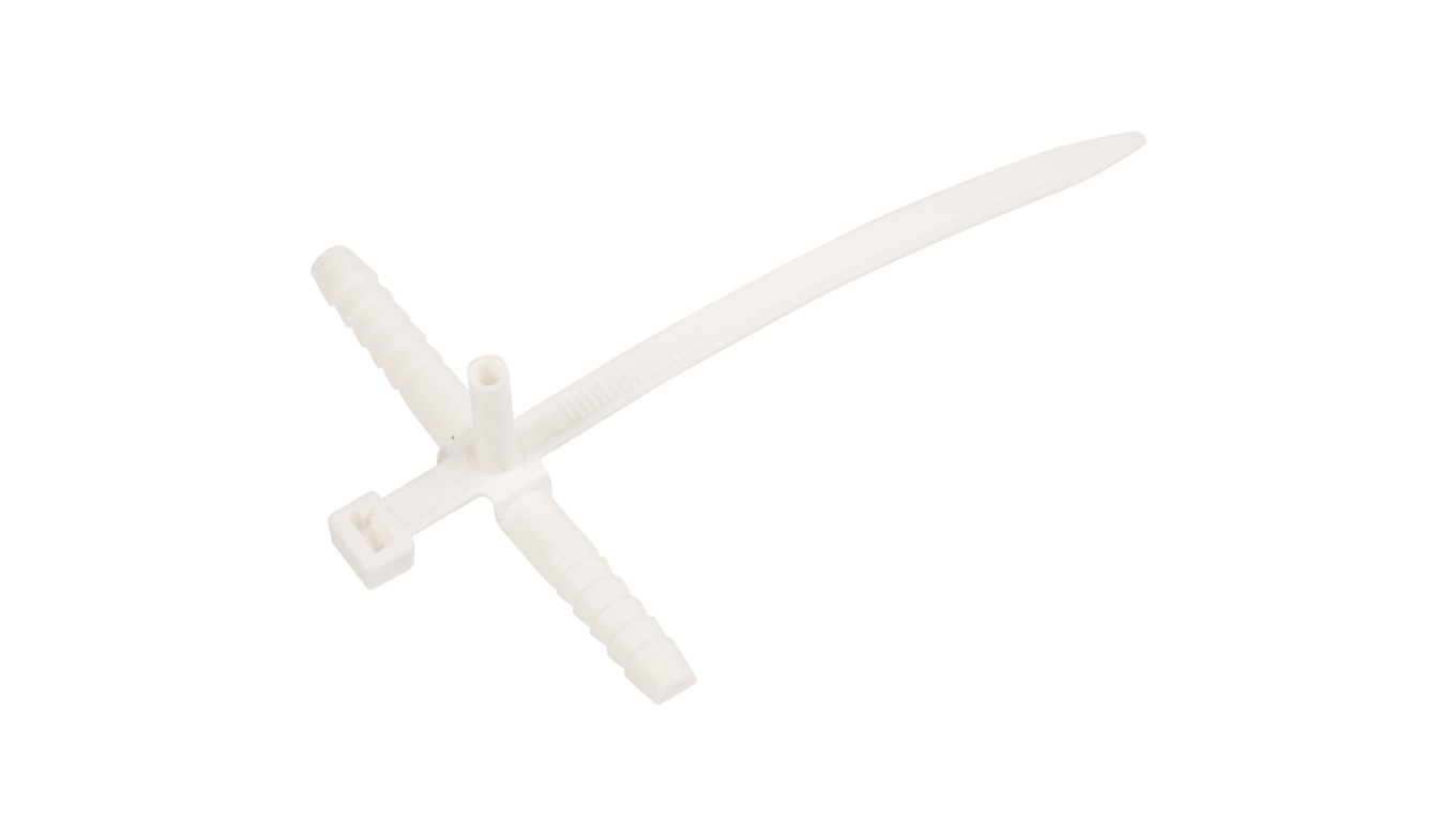 Uchwyt paskowy szybkiego montażu z kołkiem 140mm biały USMPK-10 10mm /50szt./