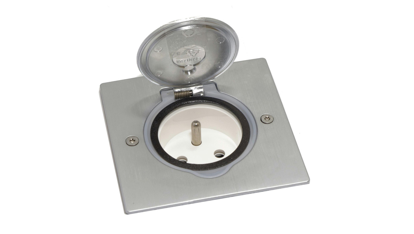 FLOOR BOX puszka podłogowa INOX gniazdo podłogowe z/u IP44