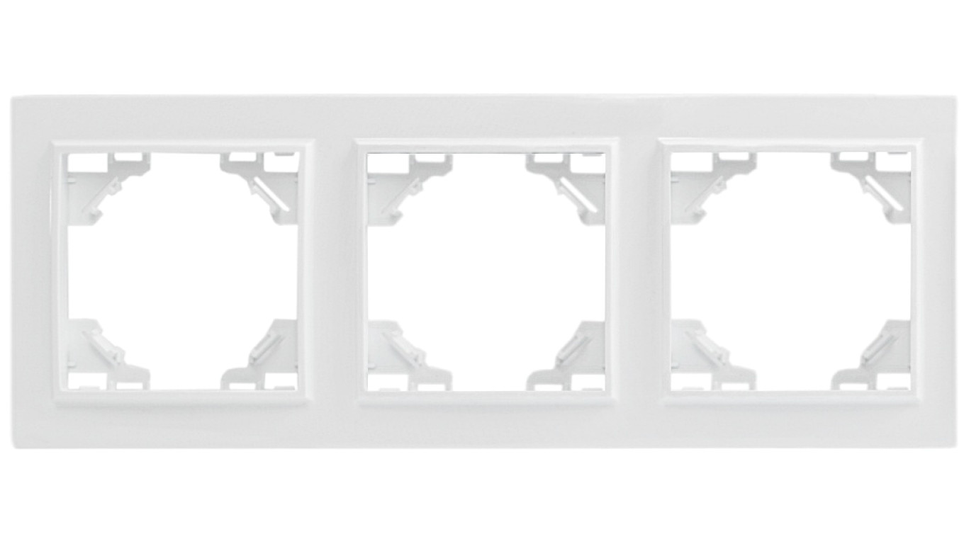 QUADRA RAMKA POTRÓJNA BIAŁA POZIOMA