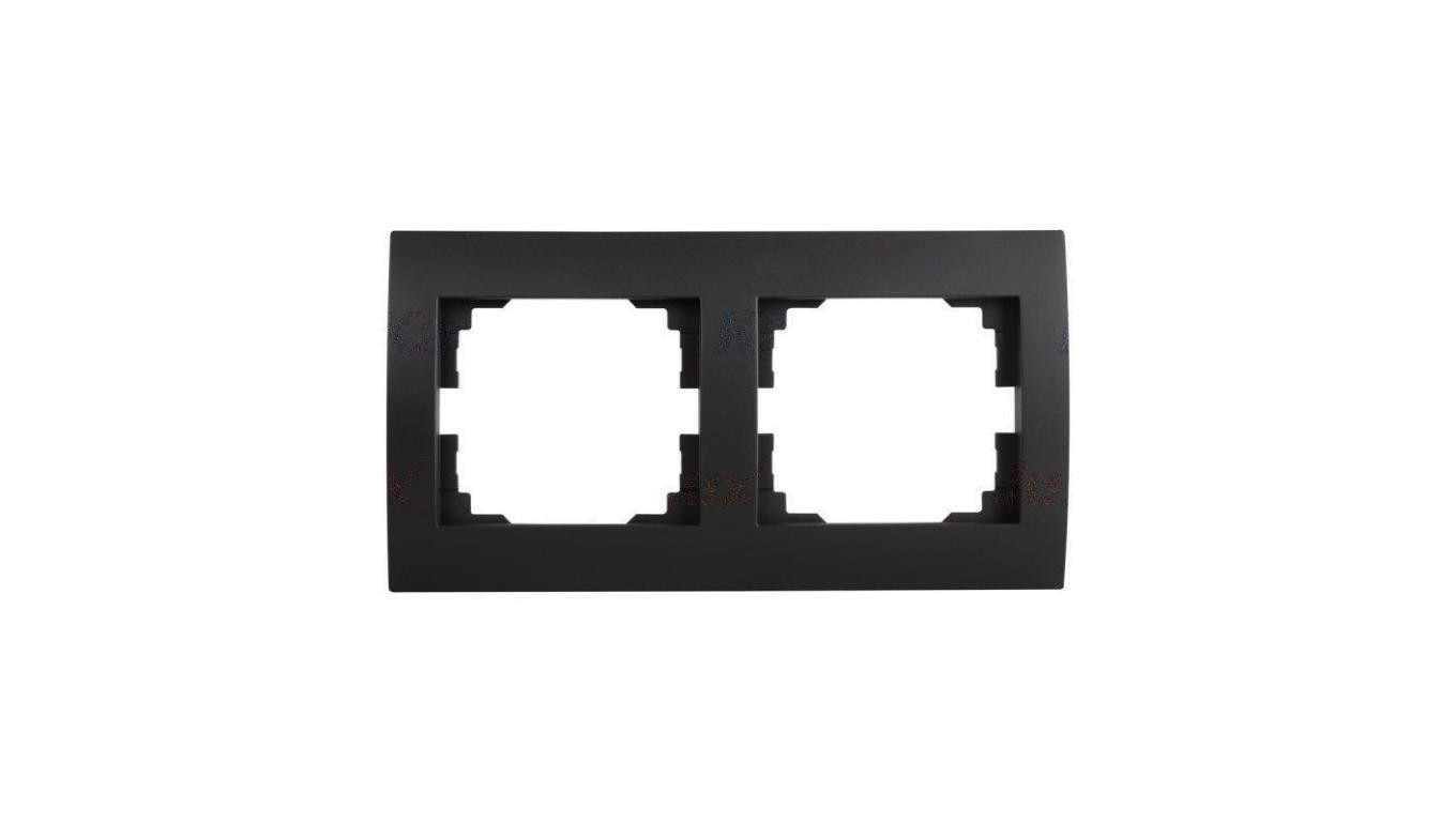 Kanlux Mowion LOGI 02-1470-042 czrny mat, ramka podwójna pozioma