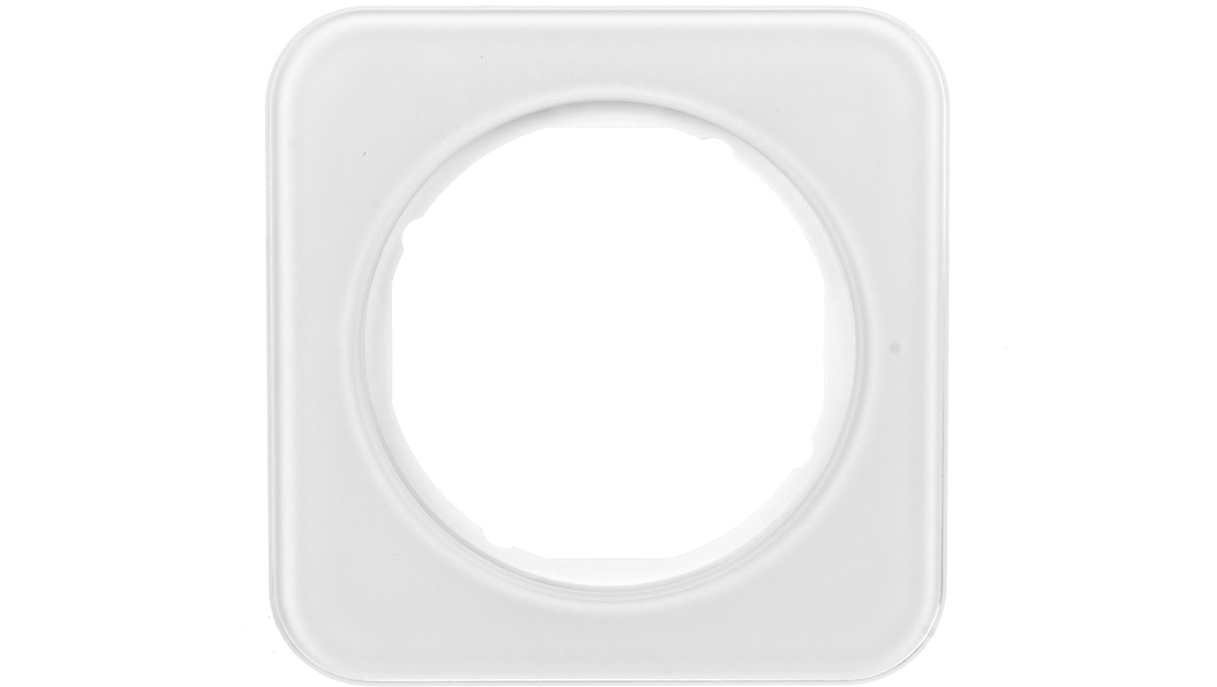 Berker R.1 Ramka pojedyncza szklana biała 10112109