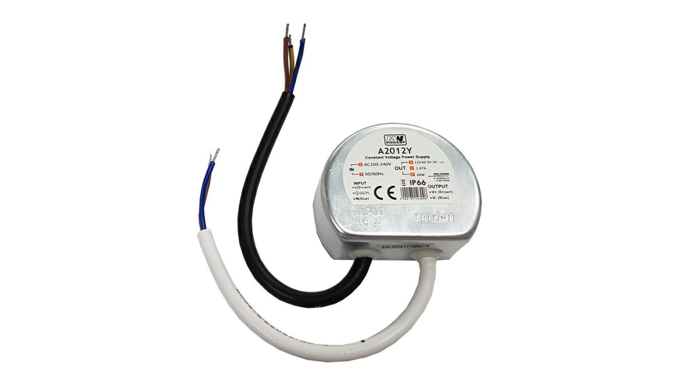MPL- Zasilacz led 20W 12V DC A2012Y IP67 puszkowy do puszki 1,67A