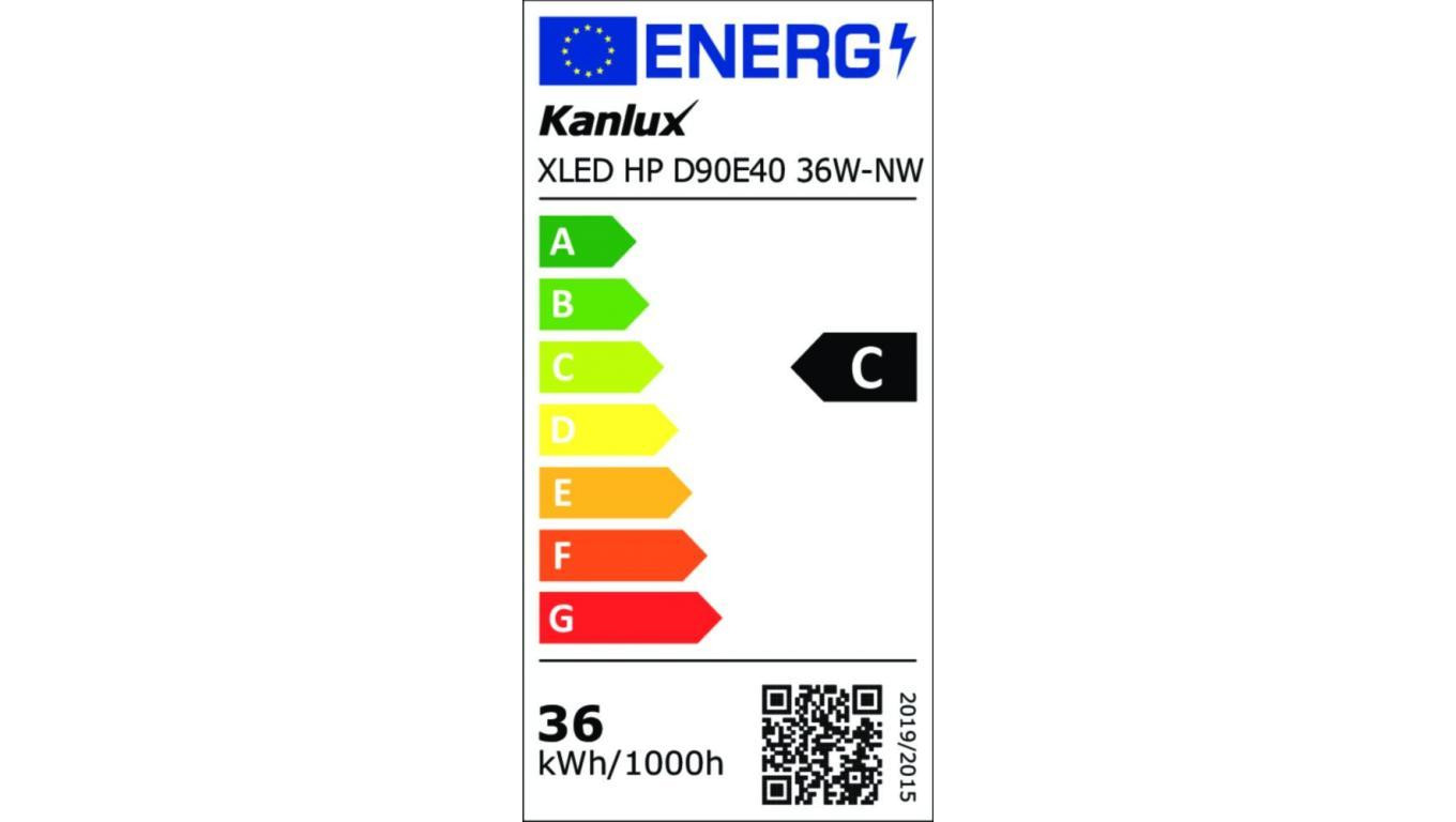Żarówka uliczna LED E40 XLED HP D90E40 36W-NW 6000lm 4000K barwa neutralna IP65 PF0,9 3lata Gwar. 37348