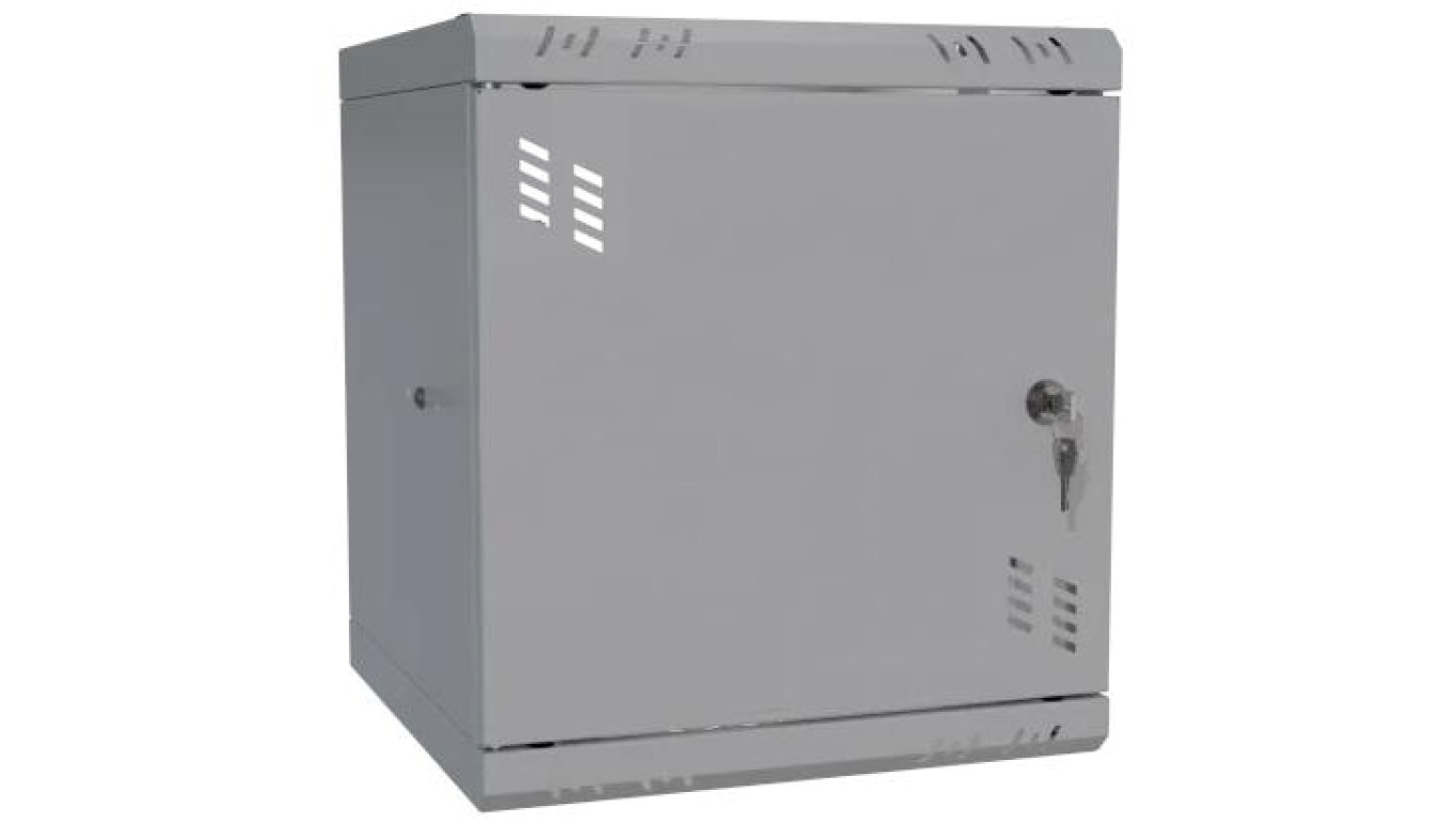 Szafa wisząca RACK 10 6U 300mm drzwi metalowe szara