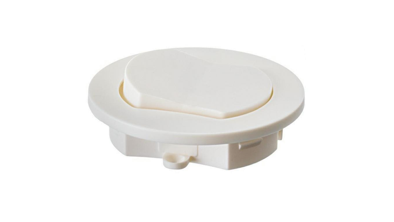 Włącznik meblowy biały wpuszczany fi65 230V 2,5A z kablem 2m 2x0,75mm2