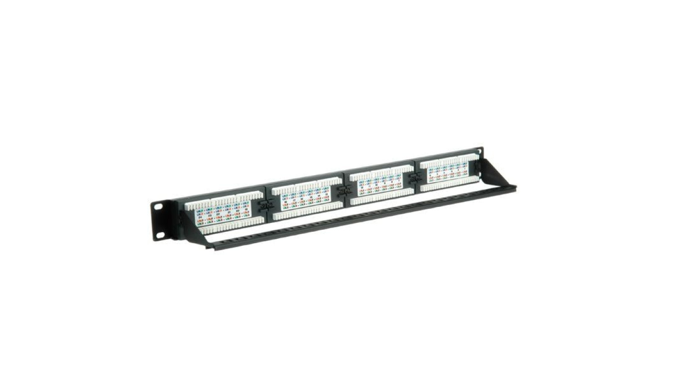 VALUE PatchPanel Kat.6a 24-Portowy UTP szary