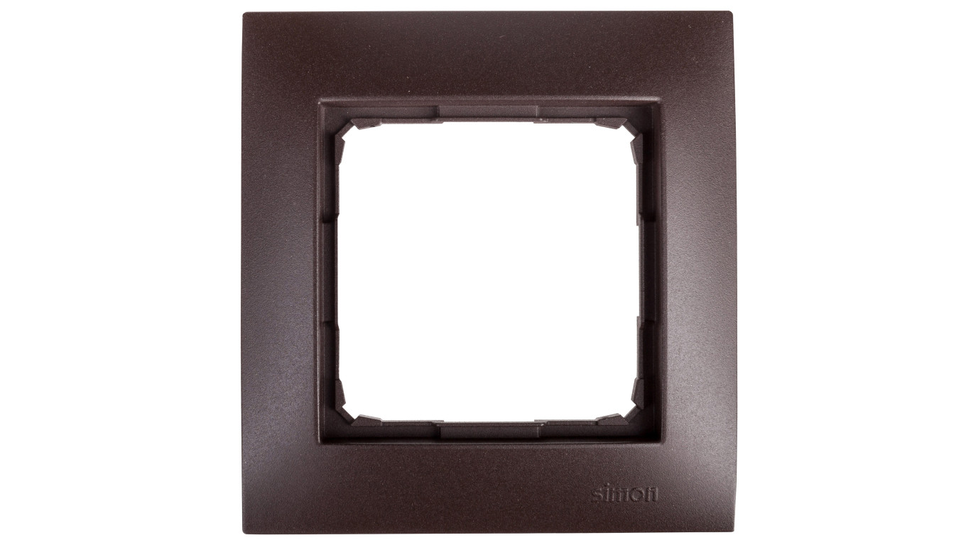Simon 54 Premium Ramka pojedyncza brąz mat /do karton-gips/ DRK1/46
