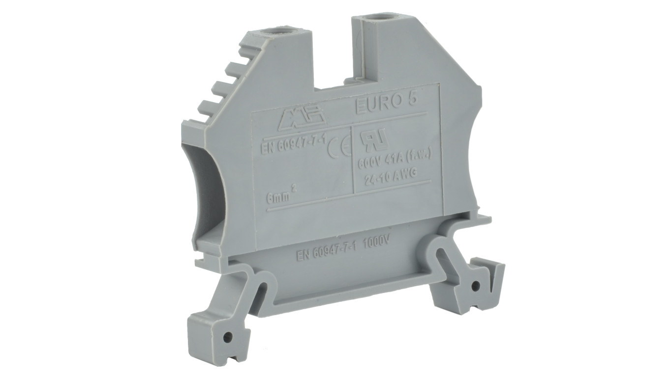 Złączka na szynę TH35 6mm2 szara