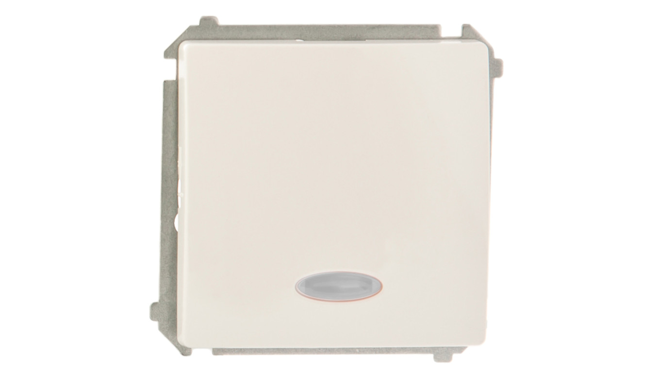 Simon Basic Łącznik jednobiegunowy z podświetleniem, szybkozłącza, biały BMW1L.01/11