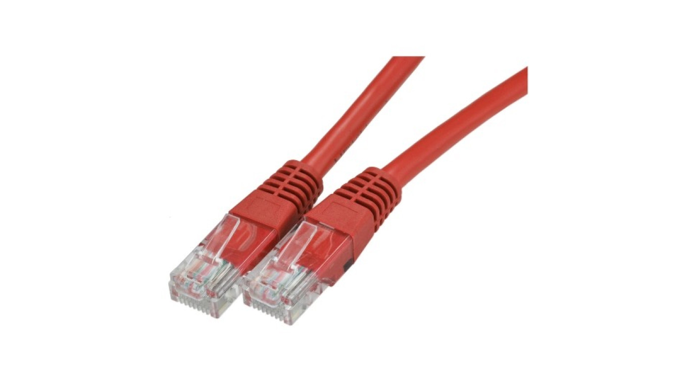 Patchcord UTP kat.6 kabel sieciowy LAN 2x RJ45 linka czerwony 1,5m