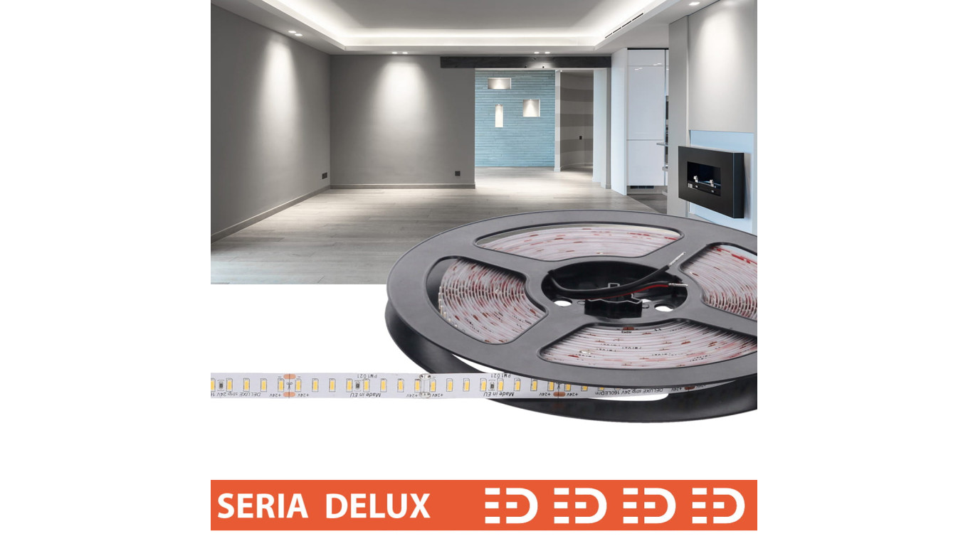 Taśma Delux 24V LB 160led 6500K 320lm SMD4014 (50) PL7Y