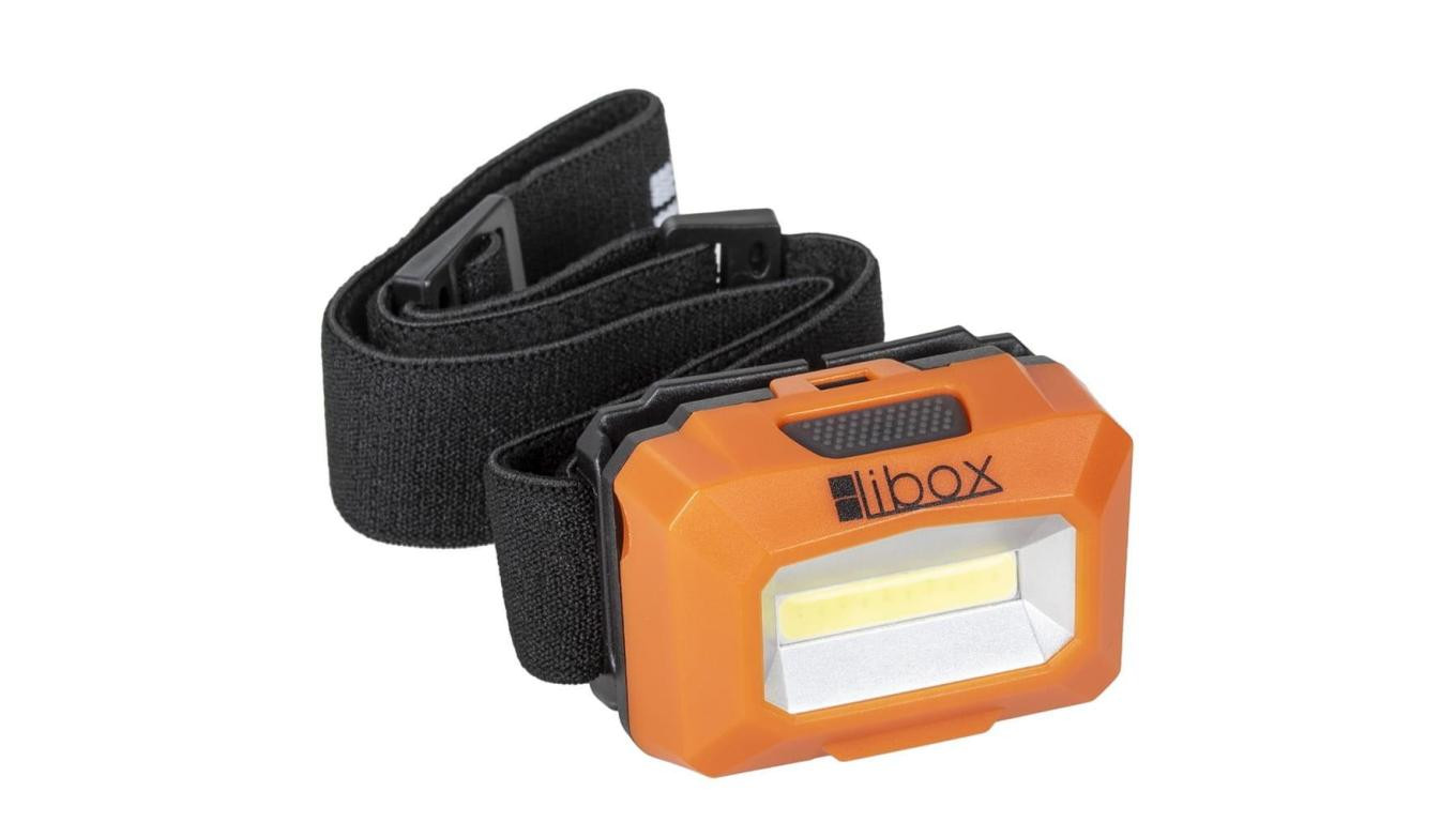 Latarka czołowa COB światło białe, czerwone 3W LB0196 LIBOX