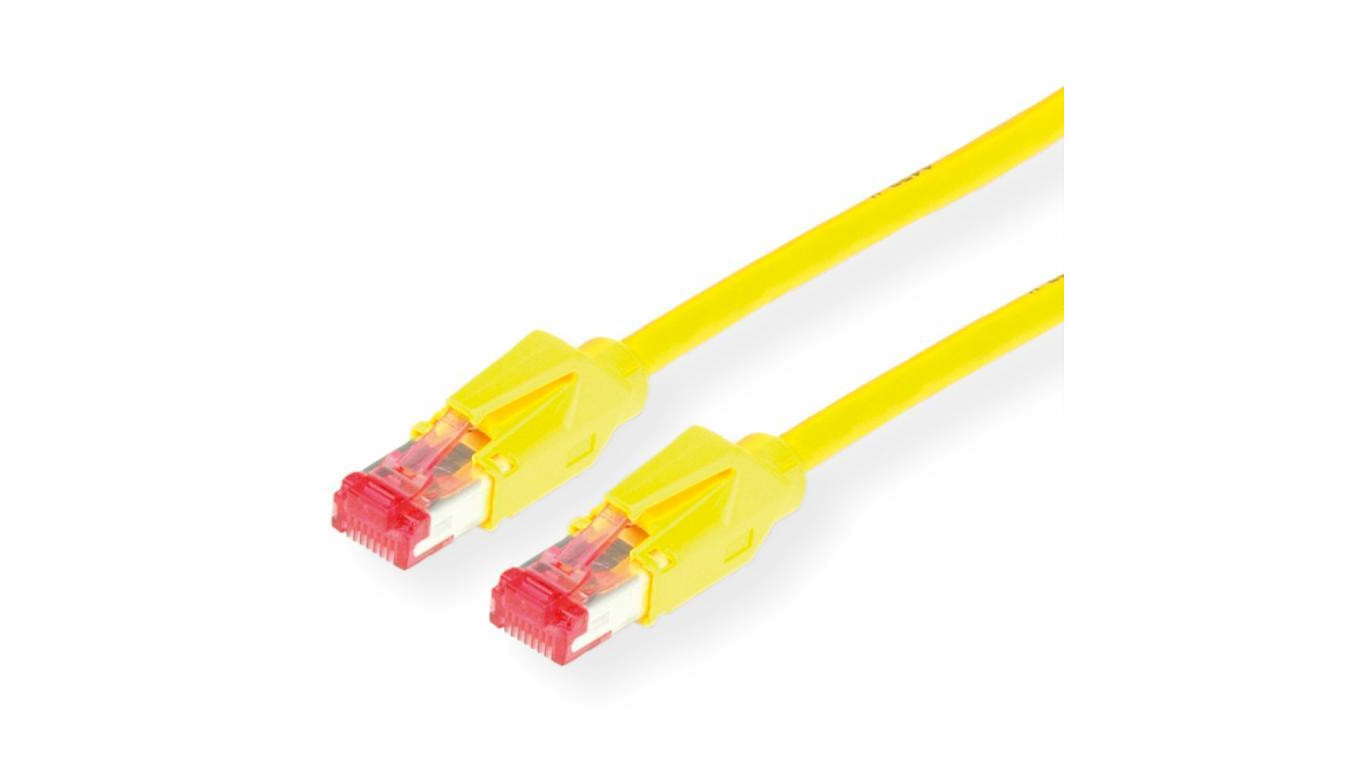 KERPEN F6-90 S/F H, gotowy do użycia, kat. 6 (klasa E), HiRose, żółty, 0,5 m