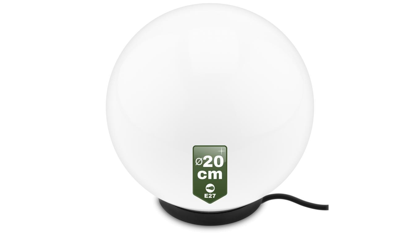 Oprawa Ogrodowa Zewnętrzna KULA LED 20CM E27 IP65 LUMIKULA2 LUMILED