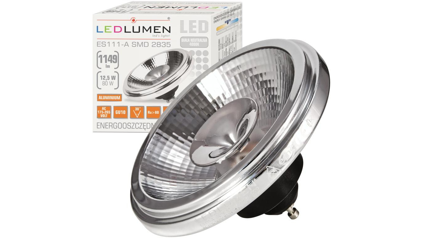 Żarówka LED ES111-A GU10 230V 12,5W LED 30st. CCD NW