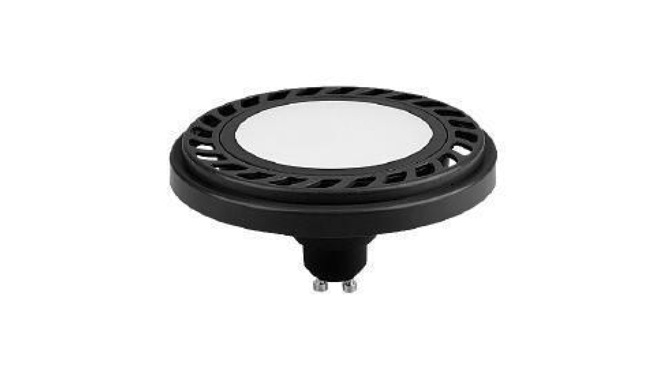 Żarówka ARCUS ES111 gu10 15 led 9W B/NW 120s neutralna biała AR111 czarna obudowa 820lm