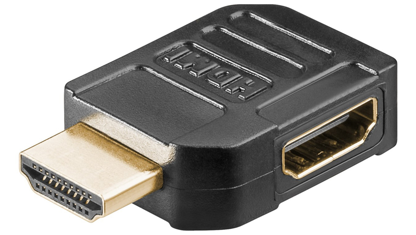 Adapter HDMI™, pozłacany - Wersja kolorystyczna Czarny