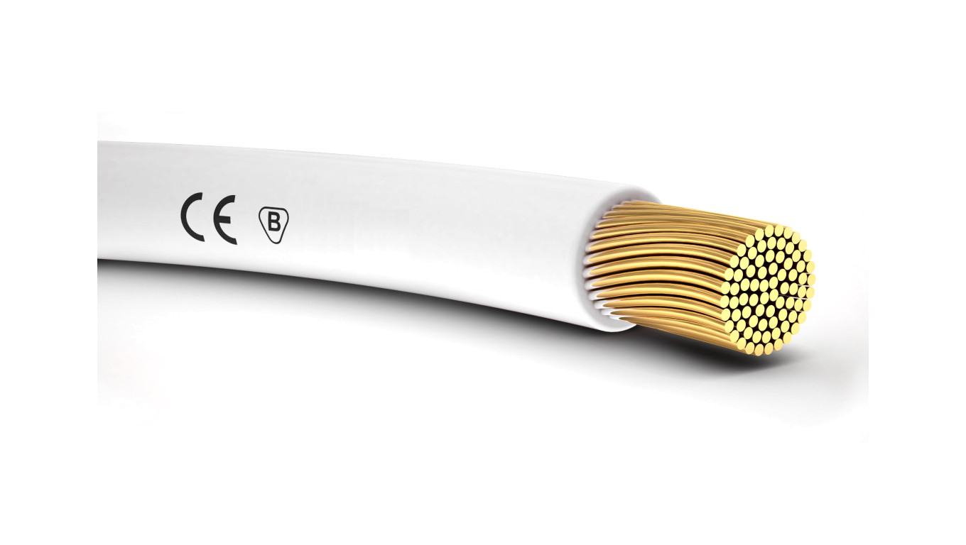 Przewód instalacyjny H05V-K (LgY) 0,5 biały /100m/