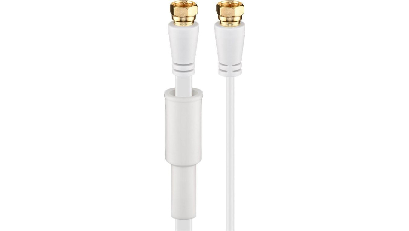 Kabel płaski SAT (80 dB), podwójne ekranowanie, odporny na warunki atmosferyczne - Długość kabla 7.5 m