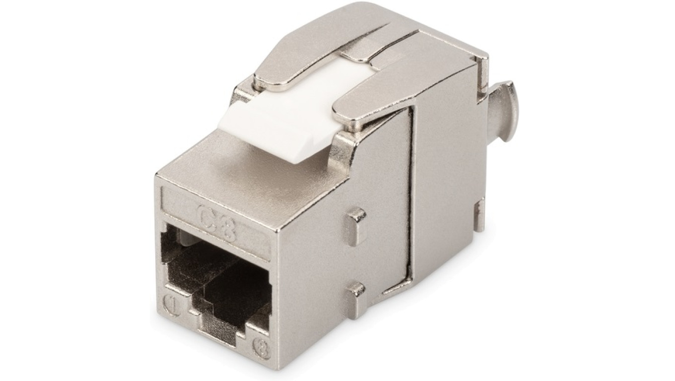 Moduł Keystone RJ45 (8P8C) kat.8 STP beznarzędziowy DN-93815