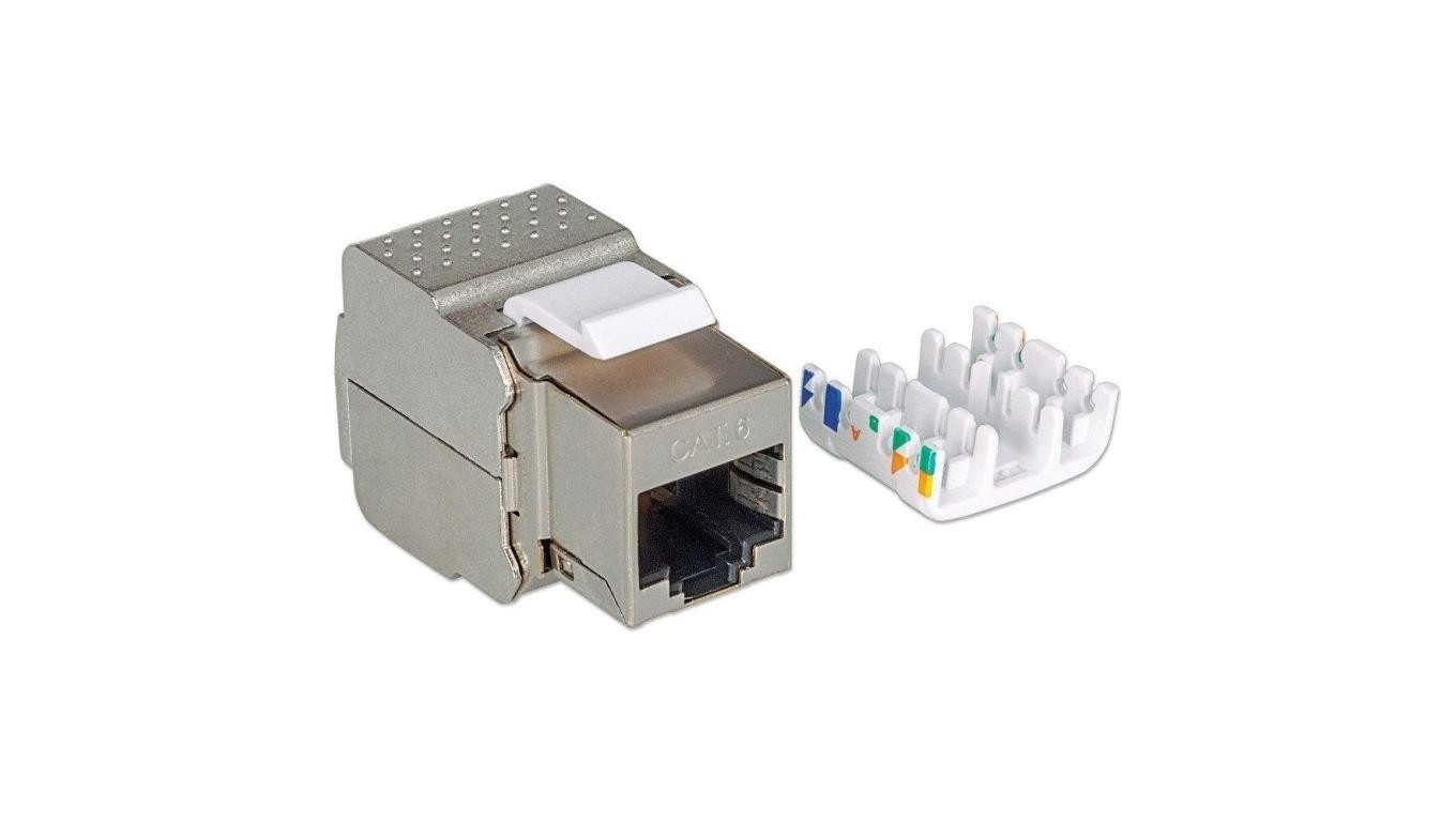 Moduł Keystone RJ45 Cat6, FTP, beznarzędziowy, metalowy