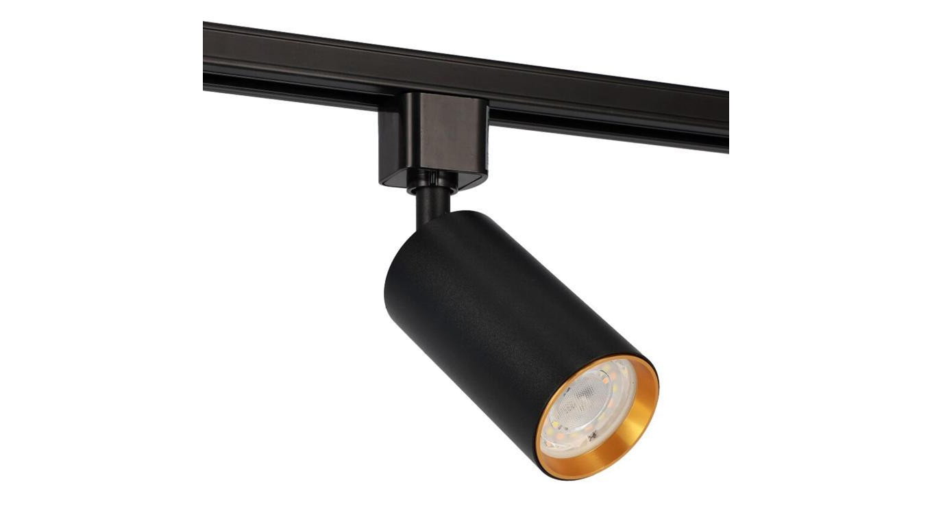 Lampa reflektor na szynoprzewód NEVA Tc Black Gold GU10 czarna, środek złoty EDO777533 EDO