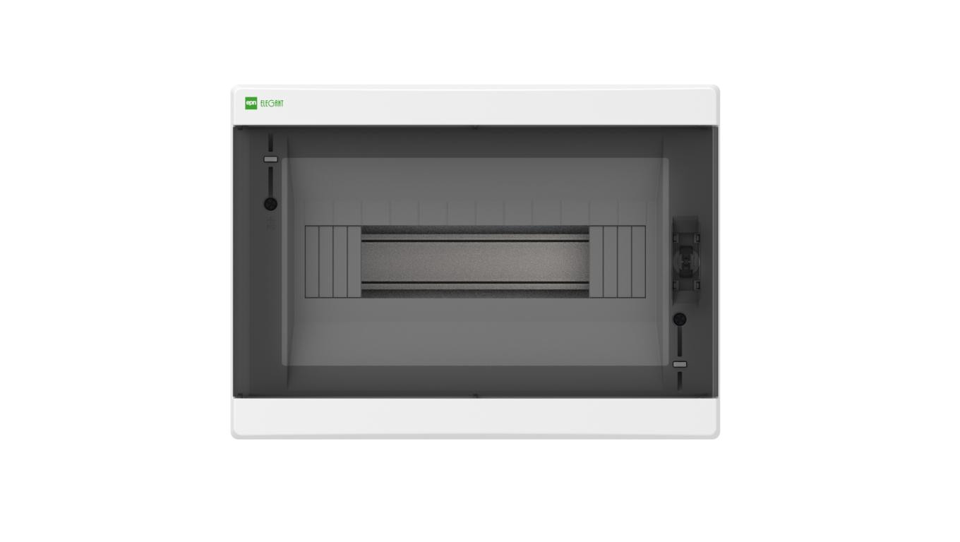 Rozdzielnica modułowa ELEGANT 1x12 PE+N podtynkowa IP40 PE+N drzwi dymny 2434-01