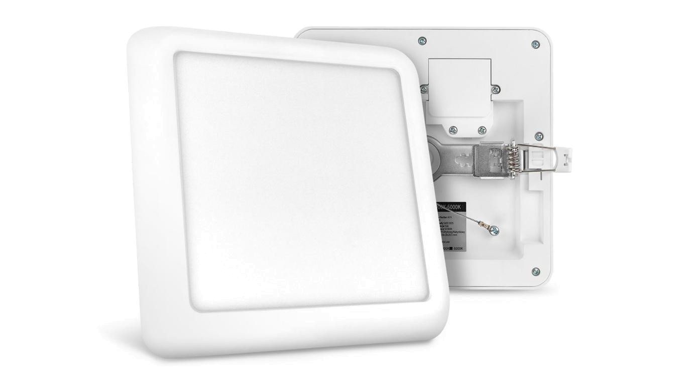 Plafon LED 2w1 Pherkad Square 8/12W 3000K-6000K IP44 Natynkowy Podtynkowy