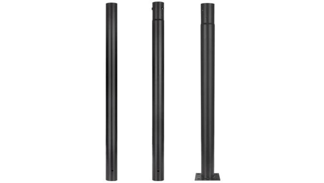 Słup oświetleniowy, maszt do kamer fi: 60mm 3m podstawa 200x200x8mm czarny MASTER LED