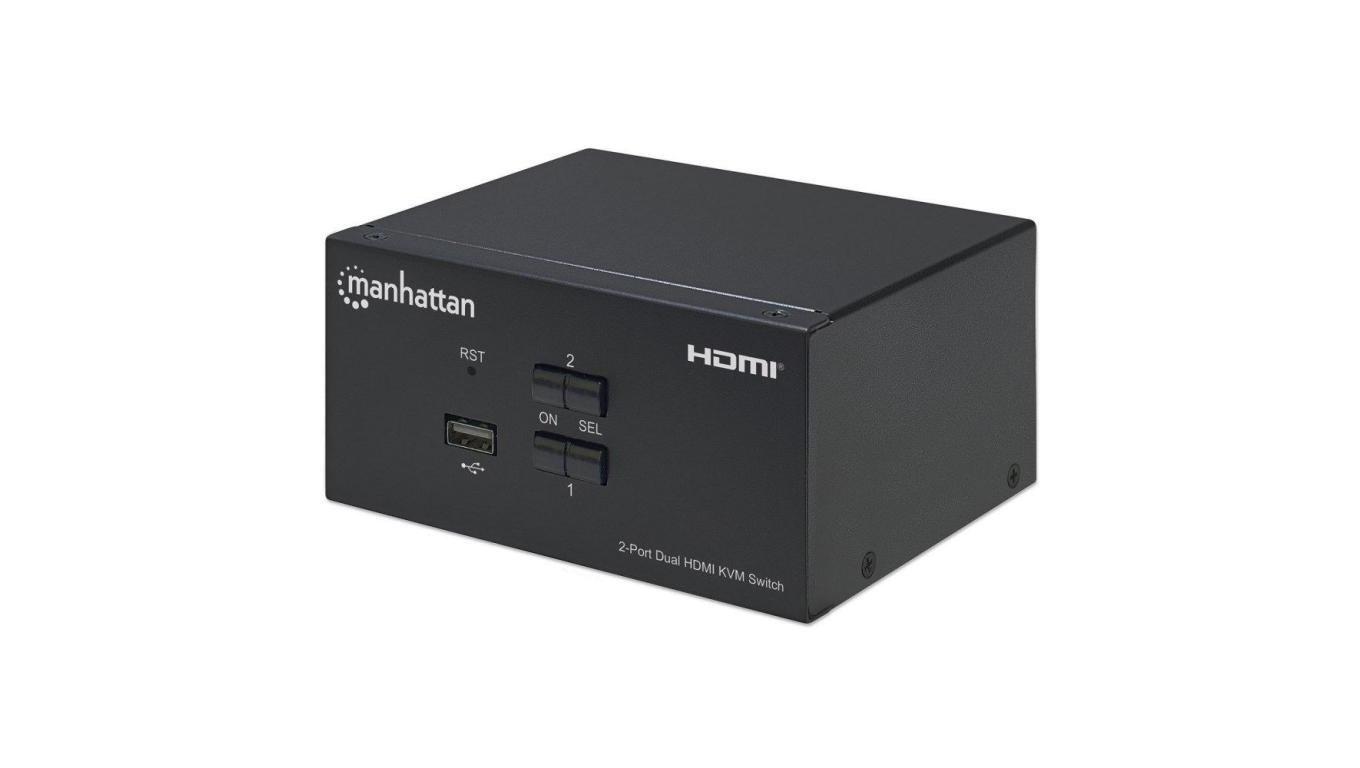 Przełącznik KVM HDMI/USB 2x1 Dual-Monitor Video 4K*30Hz