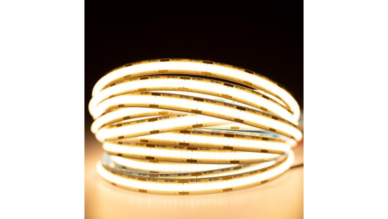 Taśma LED Pasek COB 12V 250W 9600LED NEON Ciepła 8mm 25m