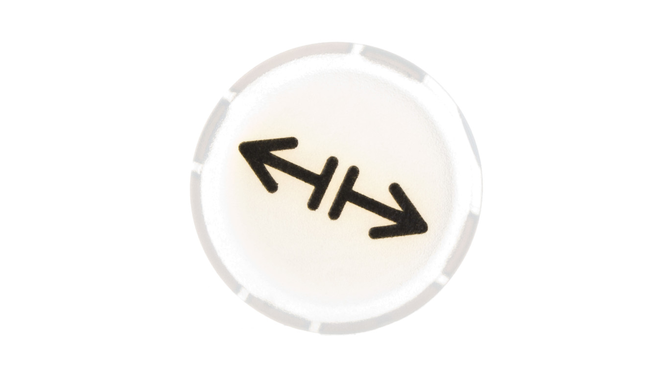 Soczewka przycisku 22mm płaska biała z symbolem LUZOWANIE M22-XDL-W-X13 218311