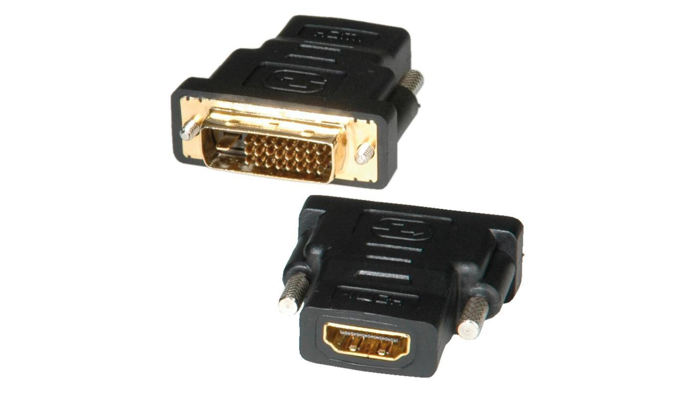 Adapter ROLINE HDMI-DVI, HDMI żeński / DVI-D męski
