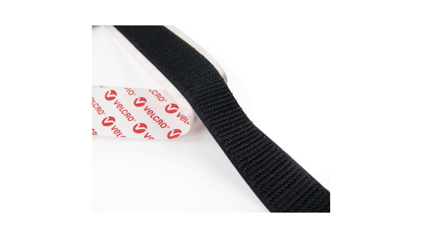 Samoprzylepny rzep VELCRO 20 mm x 5 m czarny