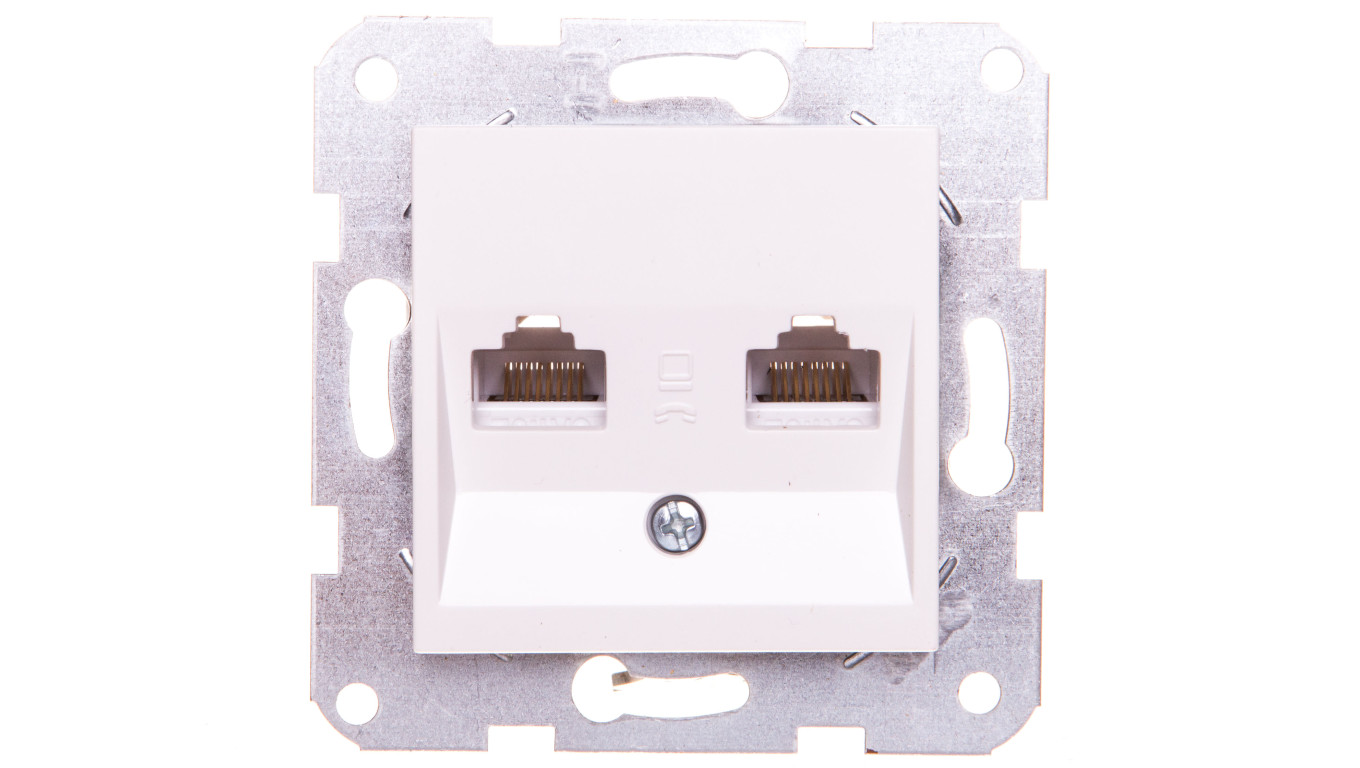 Karre Gniazdo Komputerowe 2xrj45 Kat. 5e, Kolor Biały / 90963634
