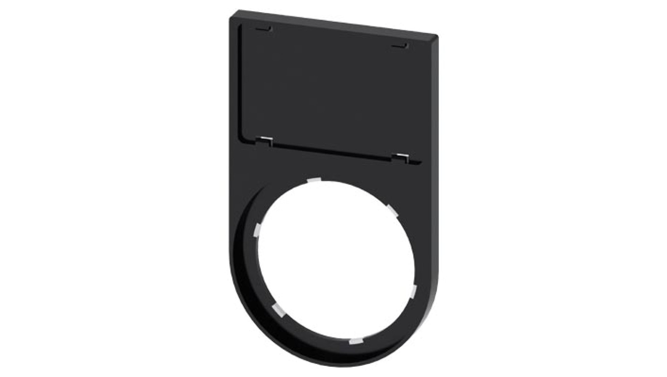 Ramka do etykiet zatrzaskiwanych 17,5x27mm czarna zaokrąglona otwór 22mm SIRIUS ACT 3SU1900-0AS10-0AA0 /10szt./